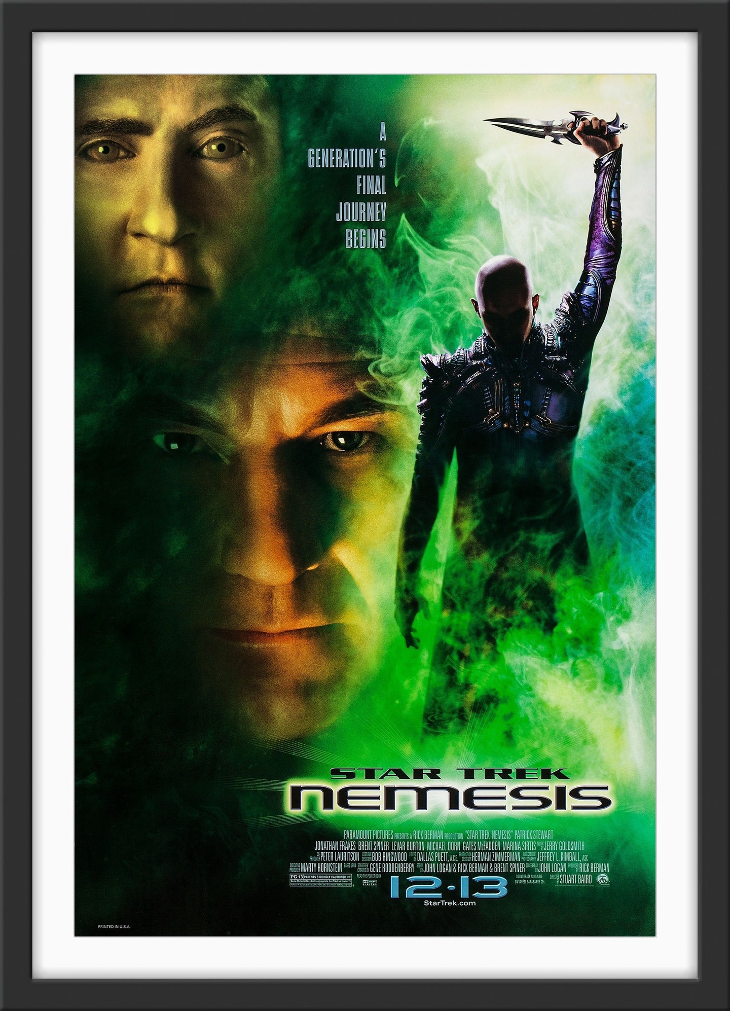 An original movie poster for the film Star Trek: Nemesis