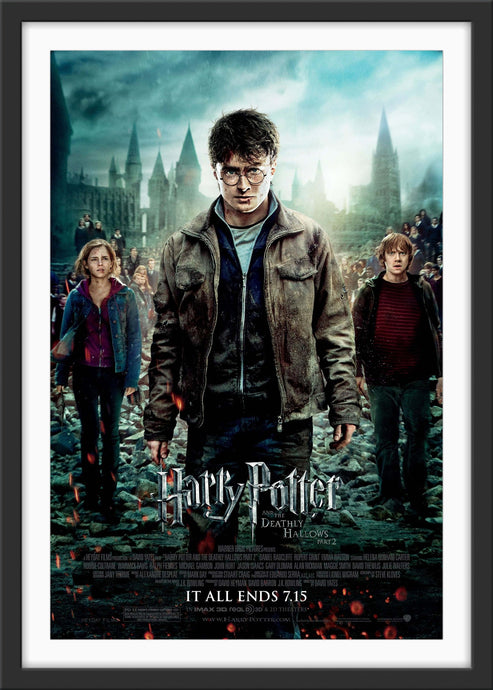 An original movie poster for the Wizarding World film Harry Potter and the Deathly Hallows Part 2