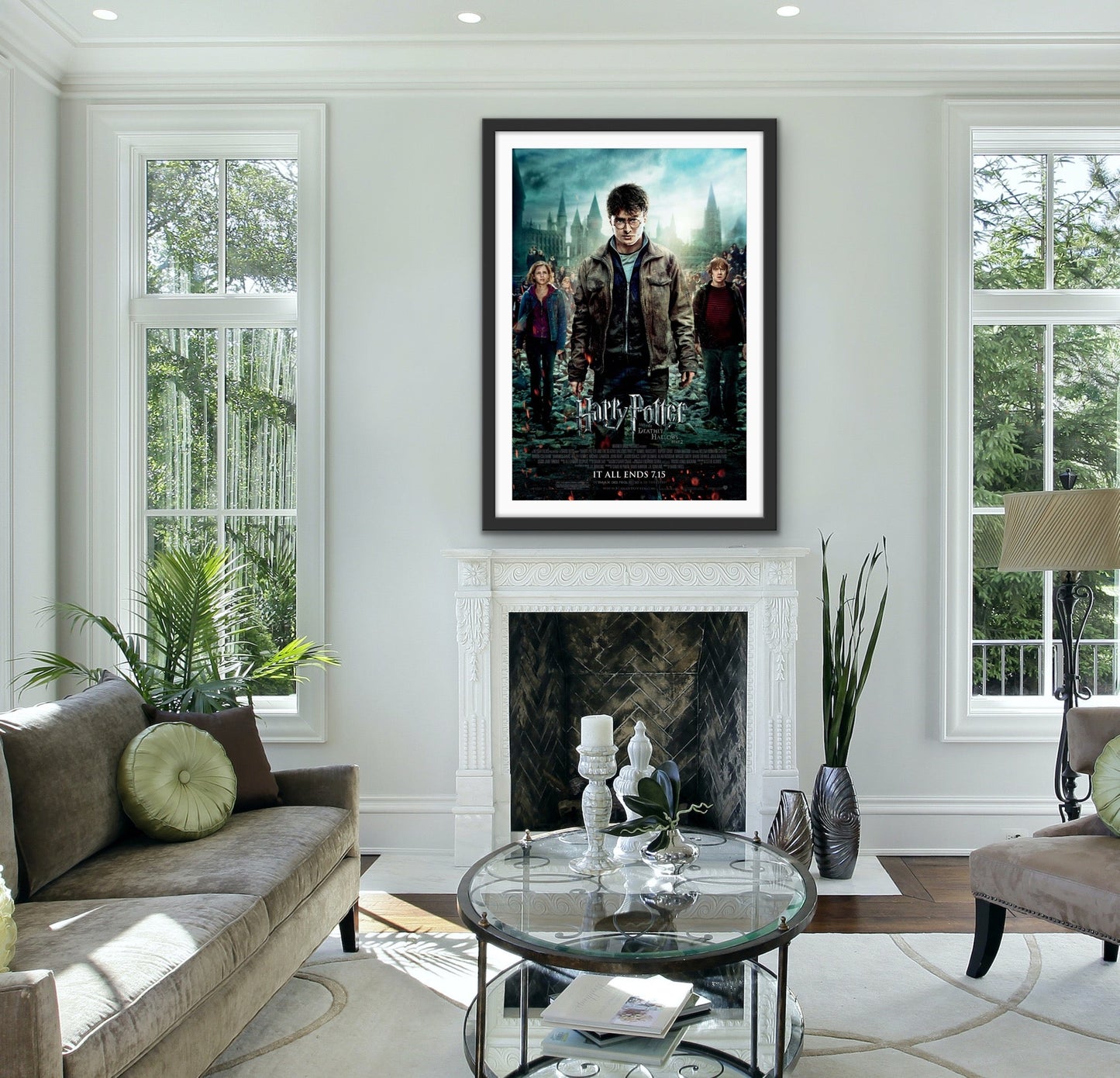 An original movie poster for the Wizarding World film Harry Potter and the Deathly Hallows Part 2