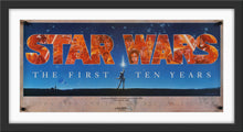 Load image into Gallery viewer, An original Star Wars The First Ten Years poster signed by John Alvin