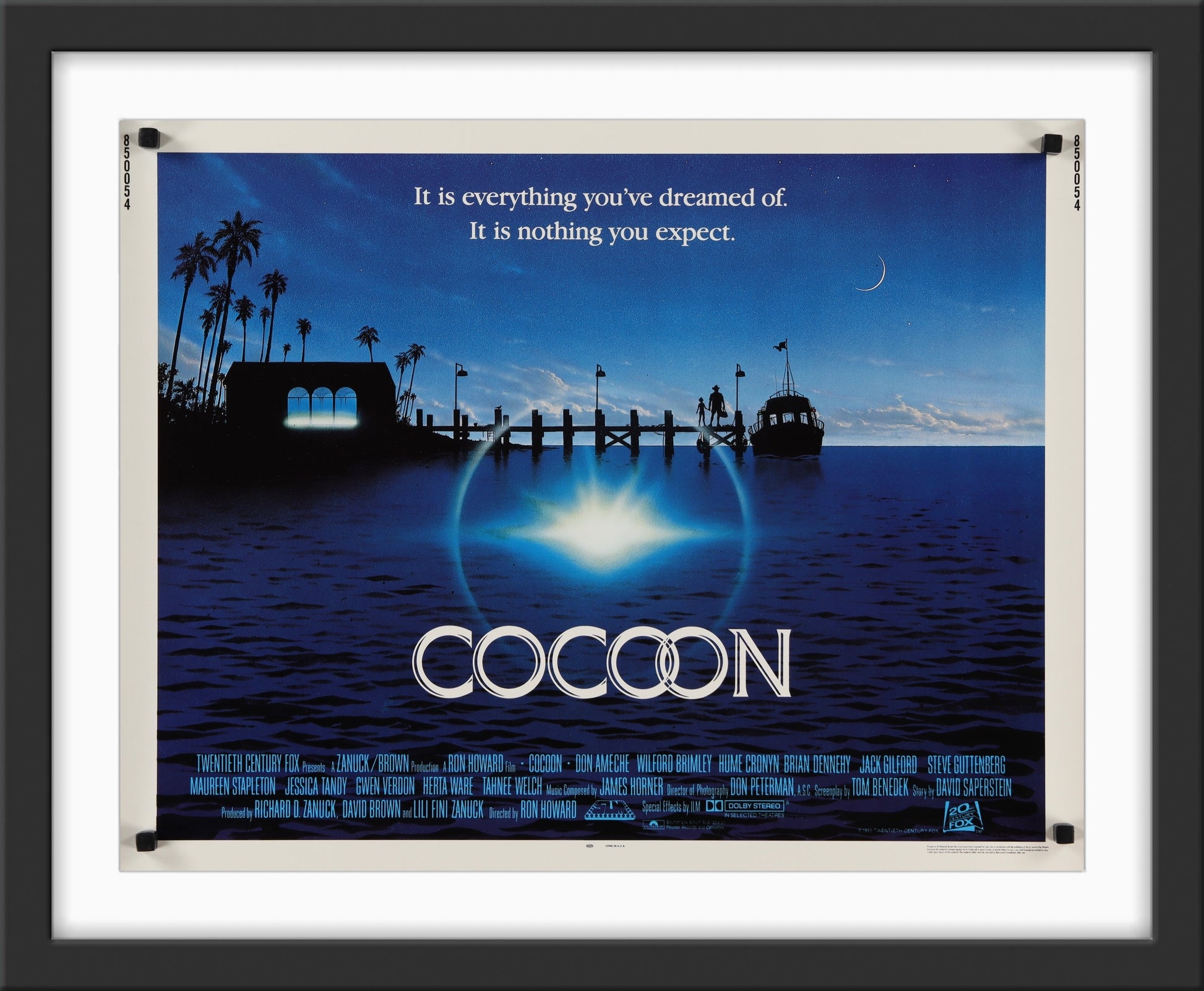 An original movie poster for the sci-fi film Cocoon