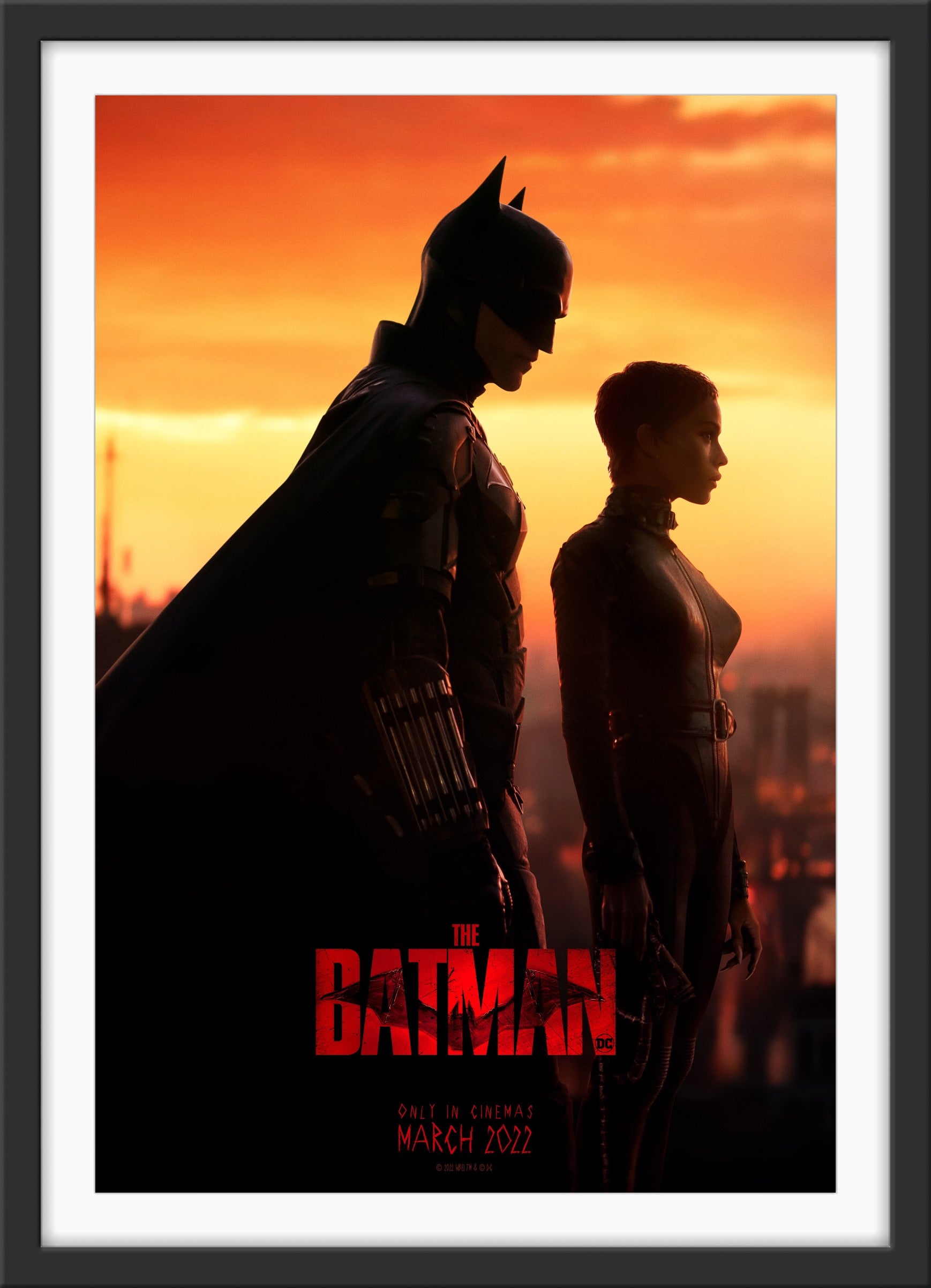An original movie poster for the film The Batman