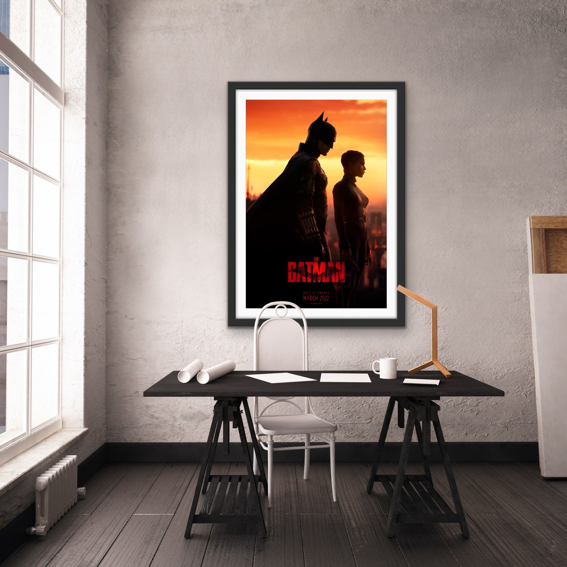 An original movie poster for the film The Batman