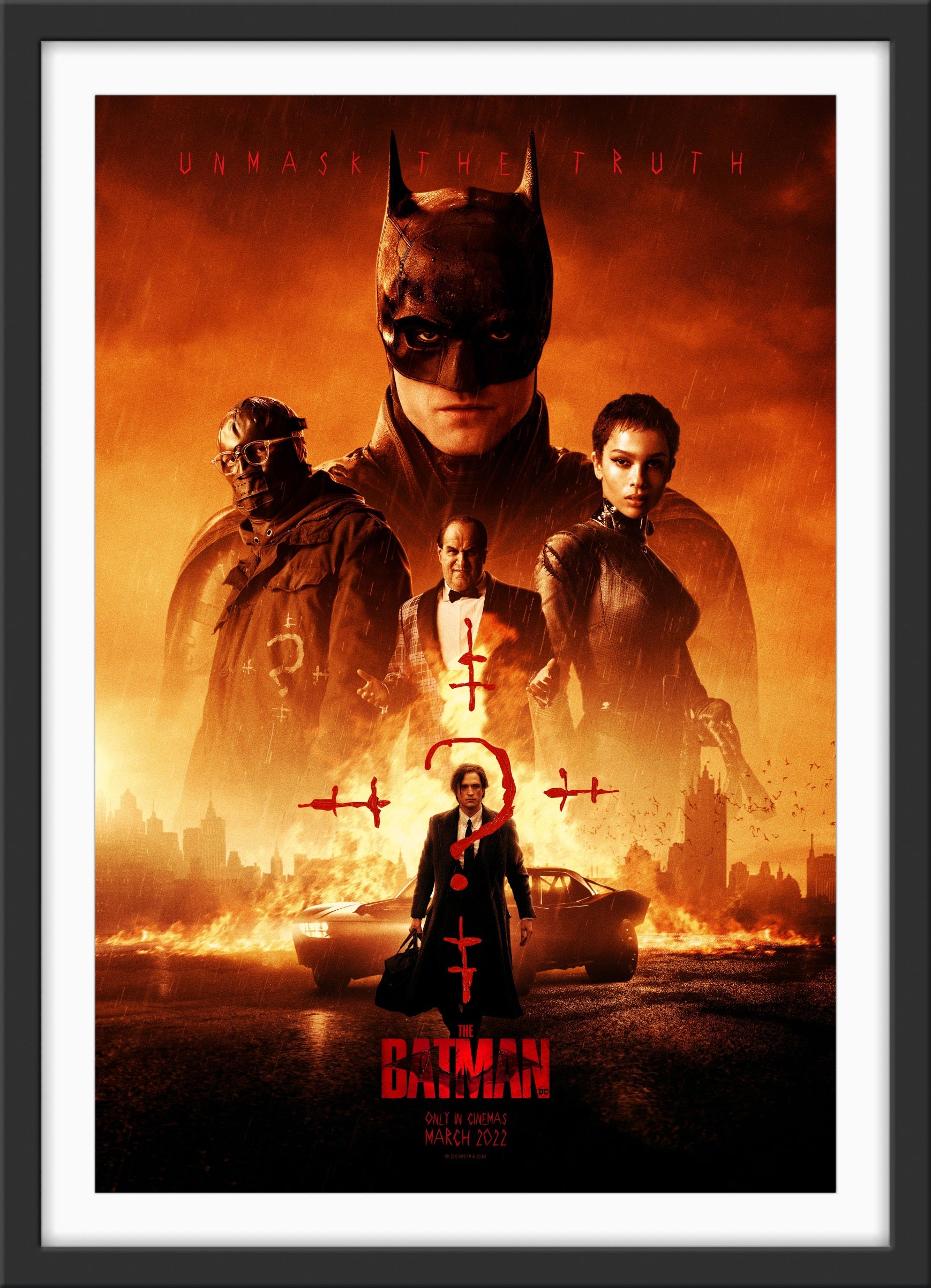 An original movie poster for the film The Batman