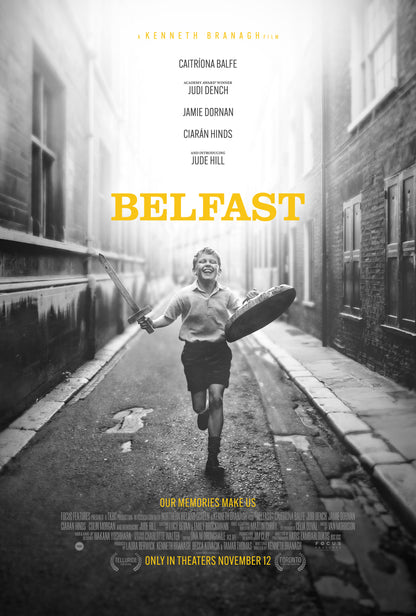 An original movie poster for the Kenneth Branagh film Belfast