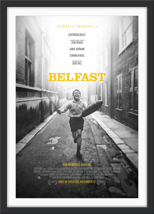 An original movie poster for the Kenneth Branagh film Belfast
