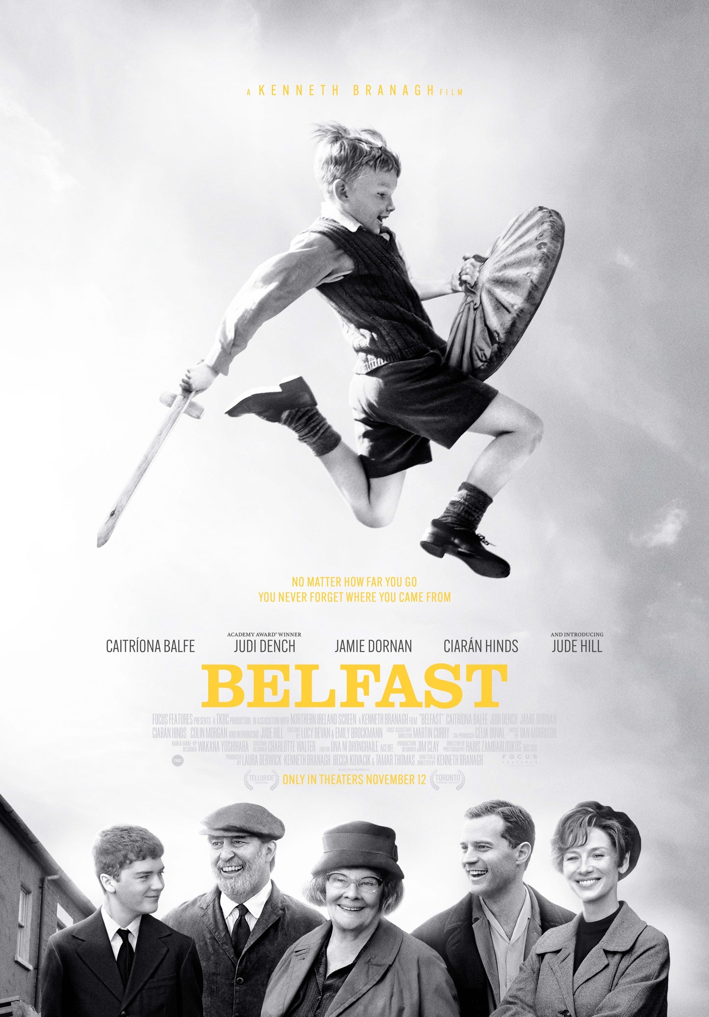An original movie poster for the Kenneth Branagh film Belfast