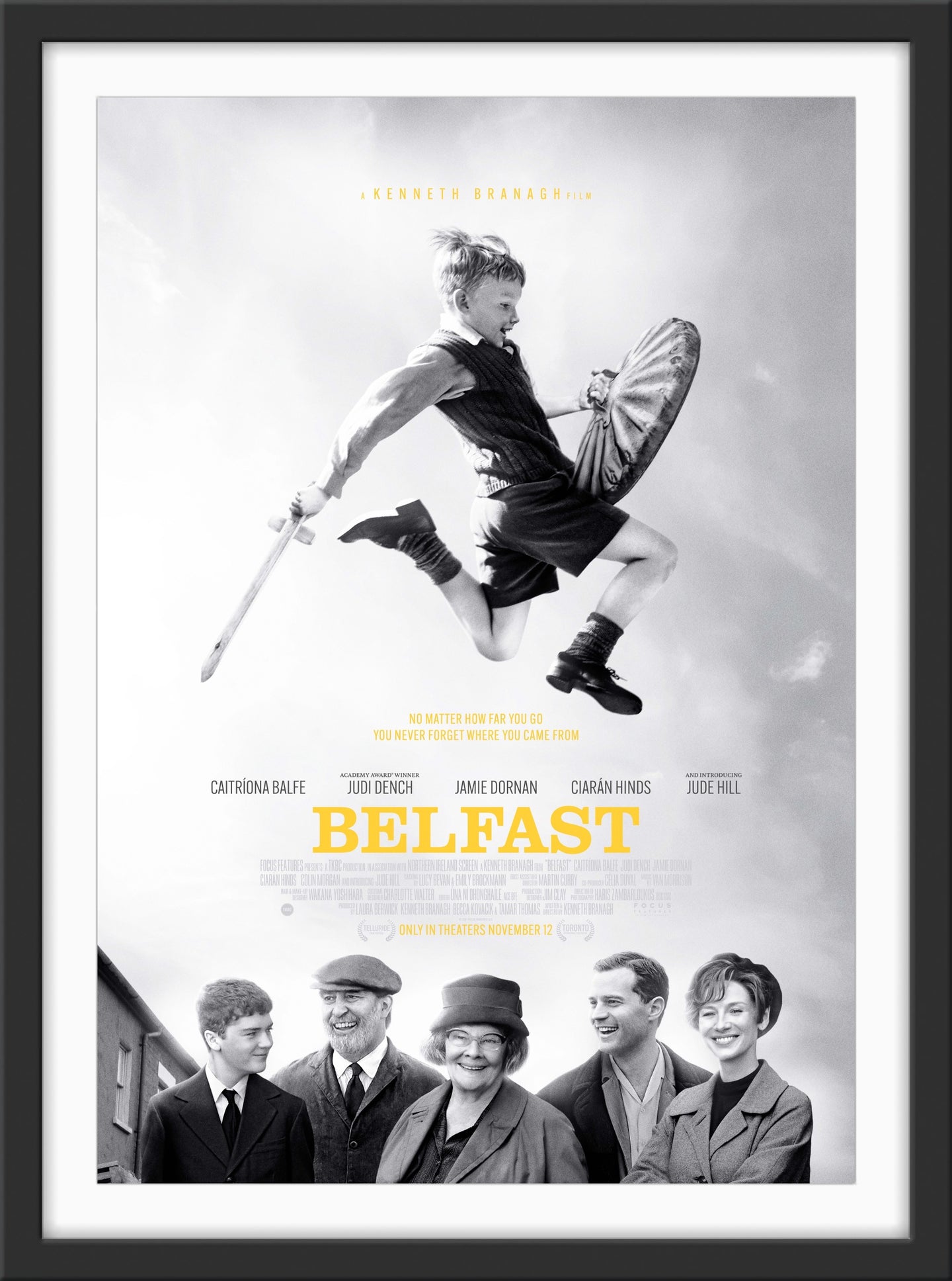 An original movie poster for the Kenneth Branagh film Belfast