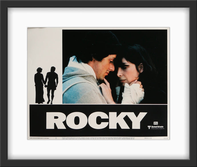 An original lobby card for the Sylvester Stallone film Rocky