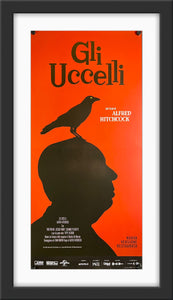 An original Italian locandina for the 2019 re-release of Alfred Hitchcock's The Birds