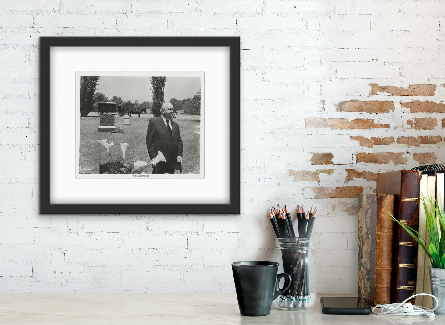 An original still of Alfred Hitchcock for his final film Family Plot