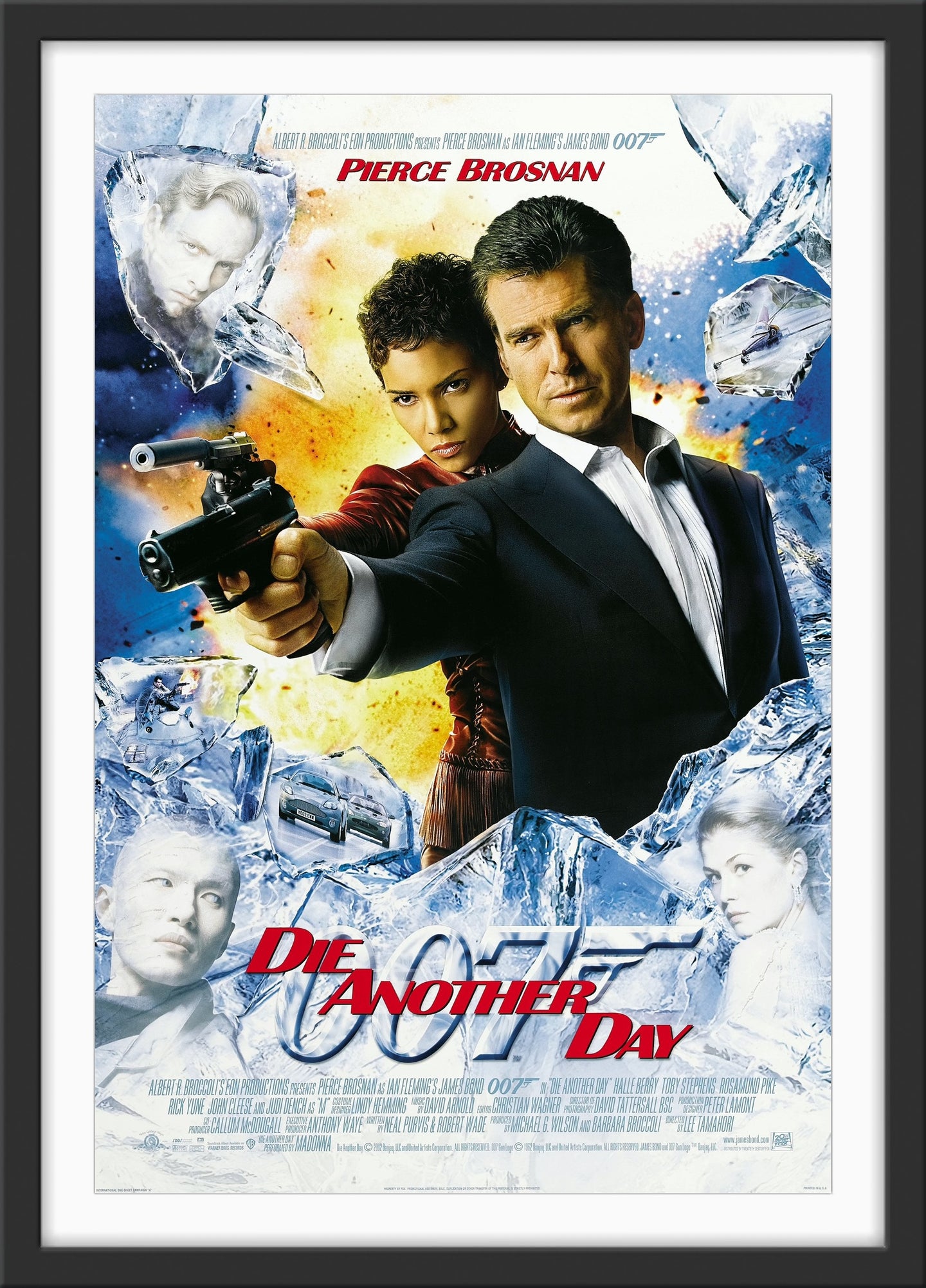 An original movie poster for the James Bond film Die Another Day