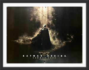 An original UK quad movie poster for the Christopher Nolan film Batman Begins