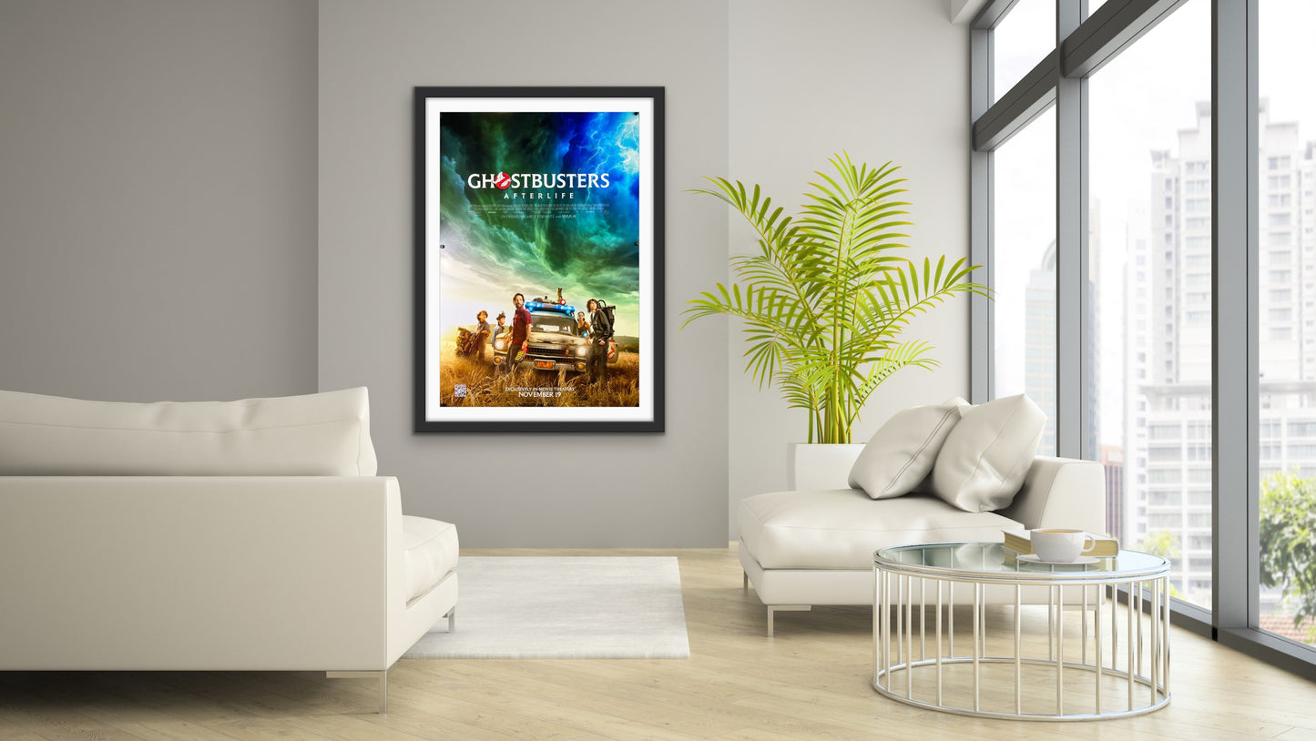 An original movie poster for the film Ghostbusters Afterlife