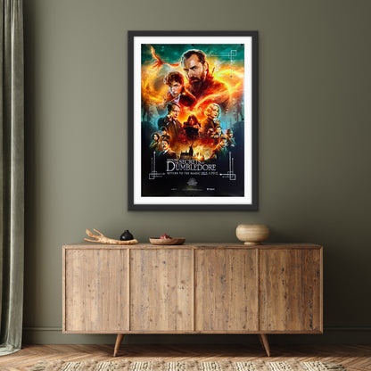 An original movie poster for the Wizarding World film Fantastic Beasts The Secrets of Dumbledore