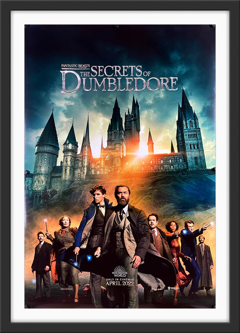 An original movie poster for the Wizarding World film Fantastic Beasts The Secrets of Dumbledore