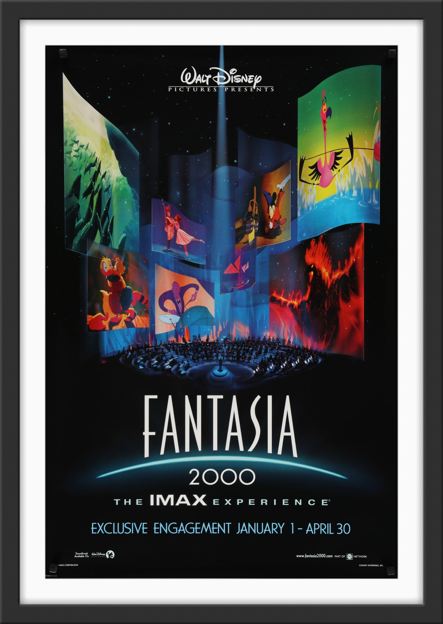 An original movie poster for the Disney film Fantasia 2000