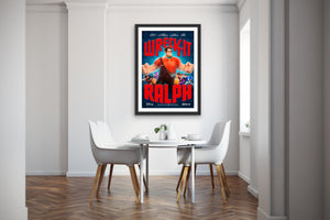 An original movie poster for the Disney film Wreck-It Ralph