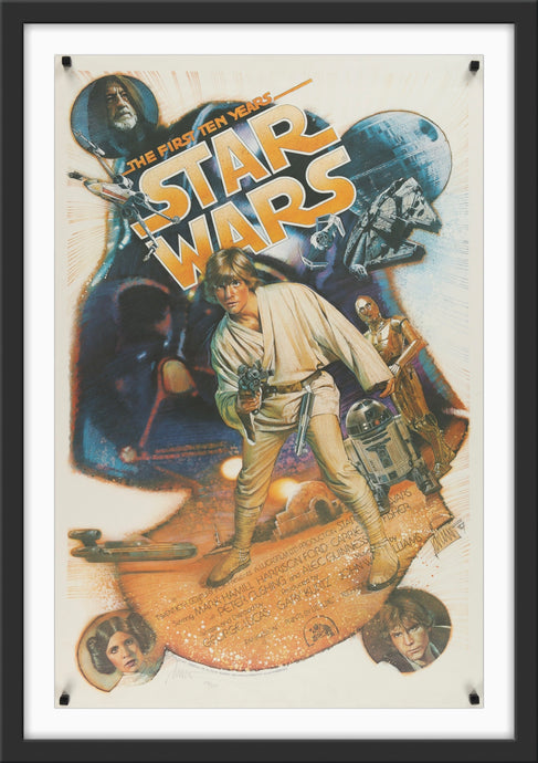 An original movie poster for Star Wars - The First Ten Years - signed by the artist Drew Struzan