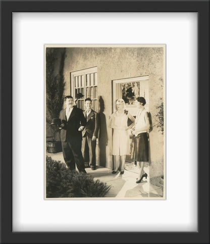 An original theatrical still from the Laurel and Hardy film We Faw Down