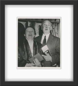 An original still of Alfred Hitchcock and his wife