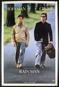 An original movie poster for the film Rain Man