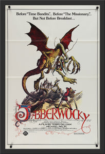 An original movie poster for the Terry Gilliam film Jabberworkcy