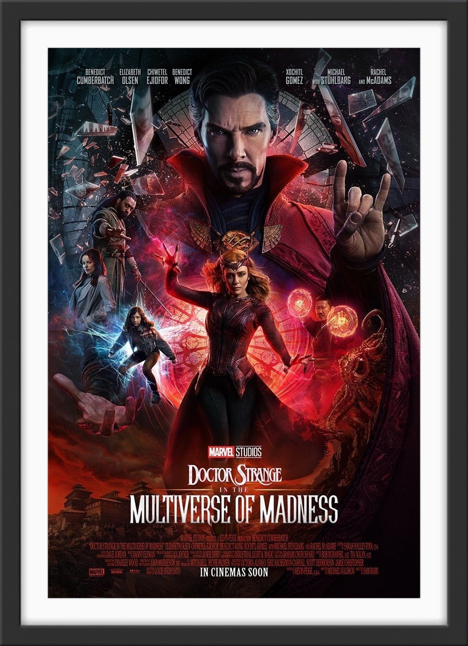 An original movie poster for the Marvel film Doctor Strange in the Multiverse of Madness