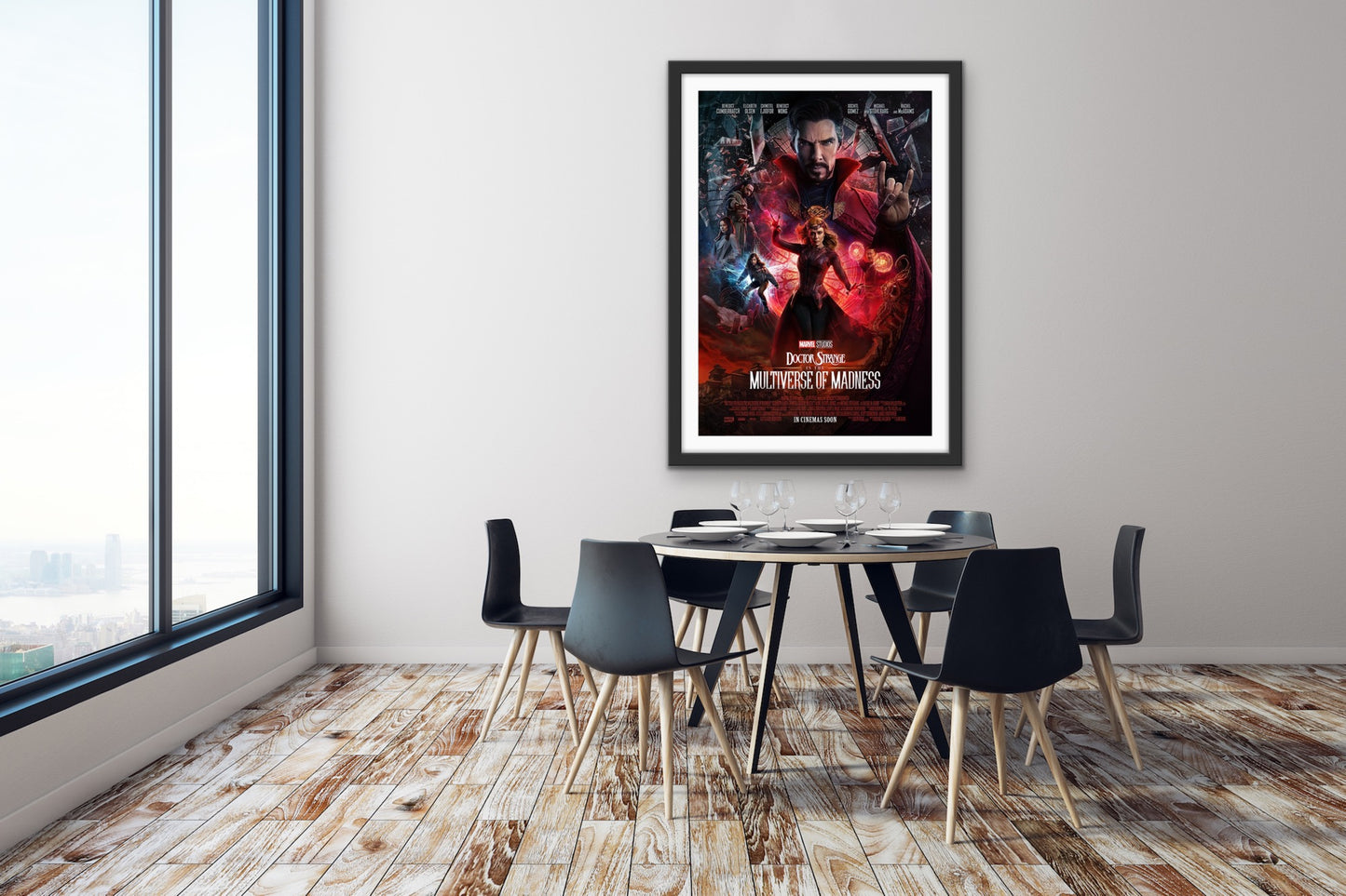 An original movie poster for the Marvel film Doctor Strange in the Multiverse of Madness