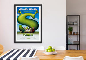 An original movie poster for the film Shrek