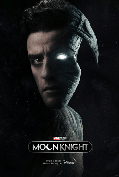 An original one sheet poster for the Marvel Disney+ TV series Moon Knight
