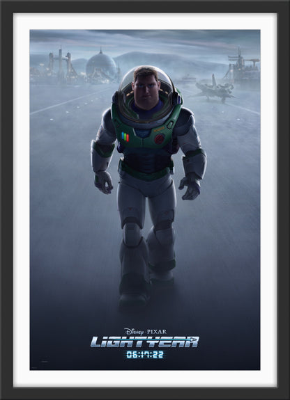 An original movie poster for the Disney and Pixar film Lightyear