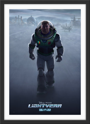 An original movie poster for the Disney and Pixar film Lightyear