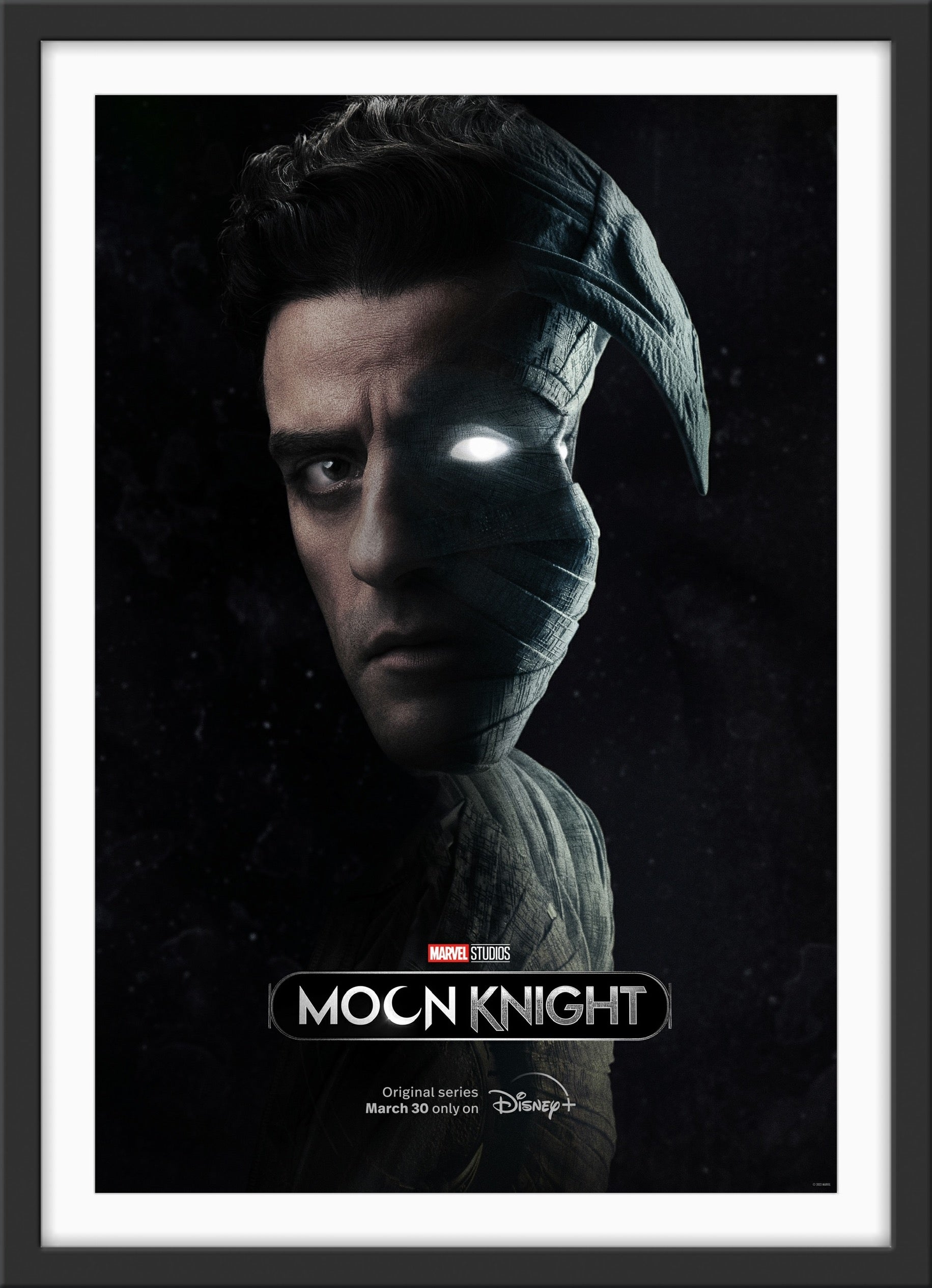 An original one sheet poster for the Marvel Disney+ TV series Moon Knight
