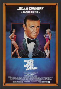 An original movie poster for the James Bond film Never Say Never Again