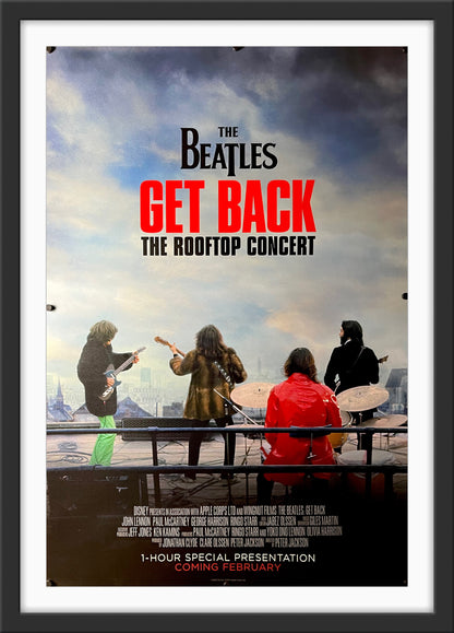 An original movie poster for The Beatles concert documentary film The Beatles Get Back The Rooftop Concert