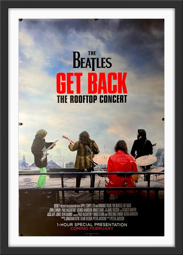 An original movie poster for The Beatles concert documentary film The Beatles Get Back The Rooftop Concert