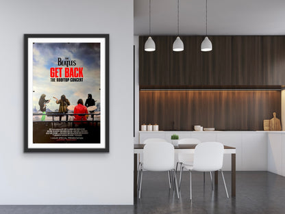 An original movie poster for The Beatles concert documentary film The Beatles Get Back The Rooftop Concert