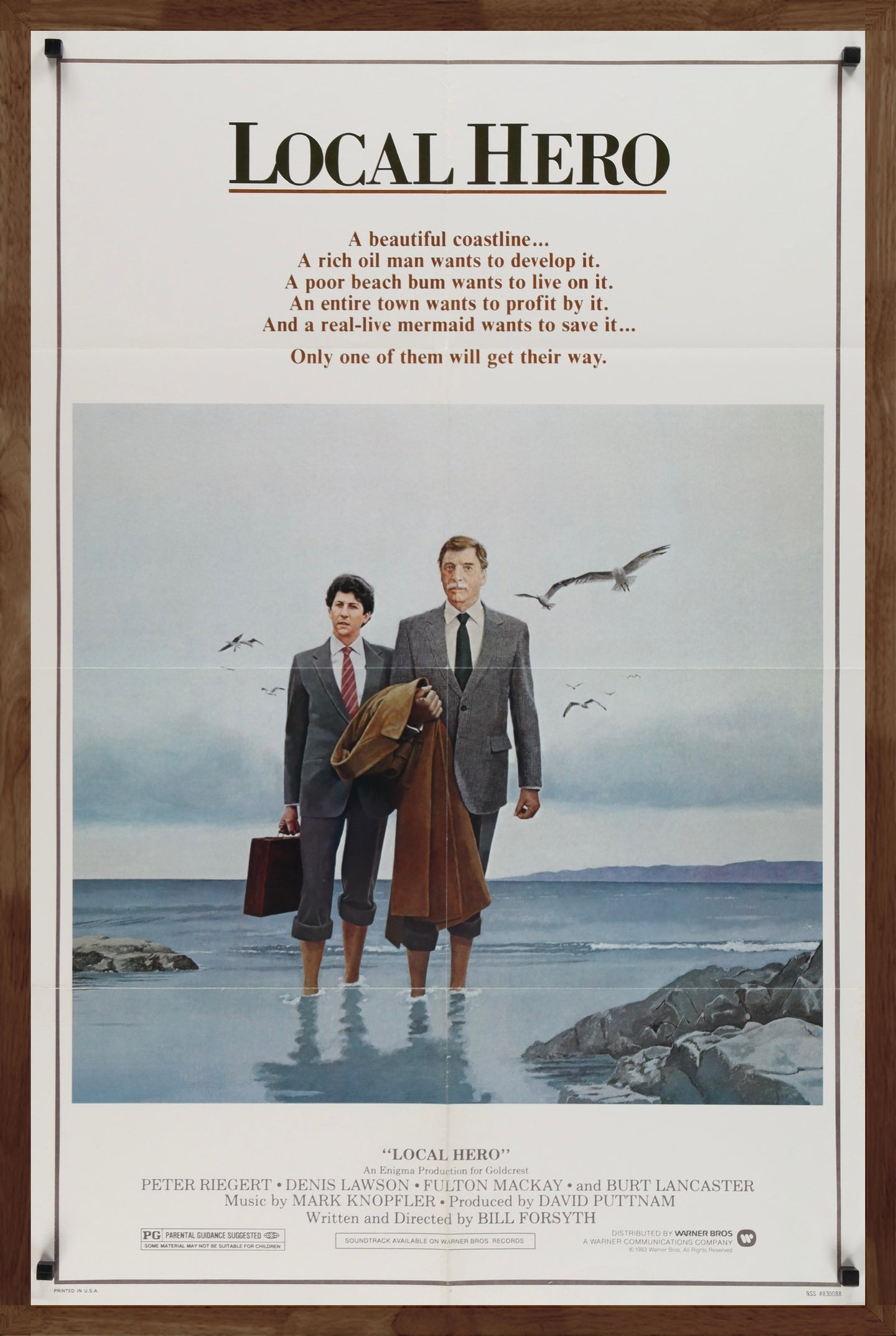 An original movie poster for the film Local Hero