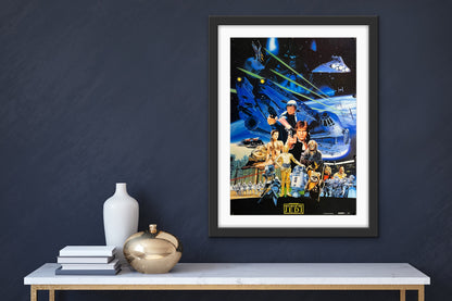 An original Japanese movie poster for the Star Wars film The Return of the Jedi