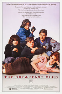 An original movie poster for the John Hughes film The Breakfast Club