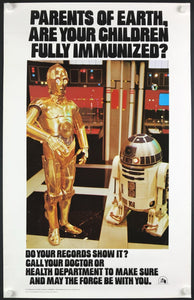 An original Star Wars immunization poster from 1979