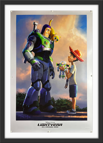 An original movie poster for the Disney / Pixar film Lightyear