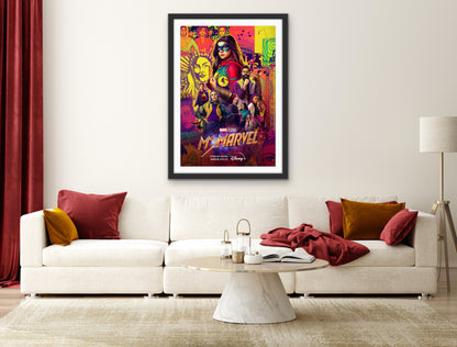 An original movie poster for the Disney+ MCU series Ms Marvel