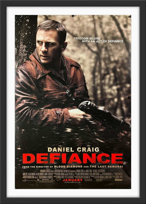An original movie poster for the Daniel Craig film Defiance