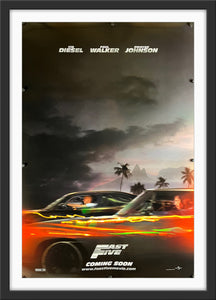 An original movie poster for the Fast and Furious film Fast 5