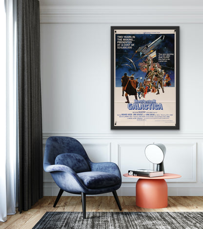 An original movie poster for the sci-fi film Battlestar Galactica