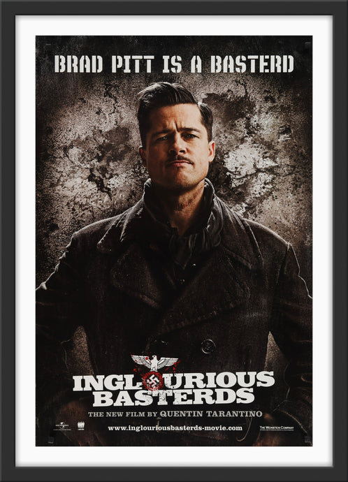 An original movie poster for the Quentin Tarantino film Inglourious Basterds