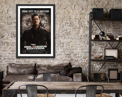 An original movie poster for the Quentin Tarantino film Inglourious Basterds