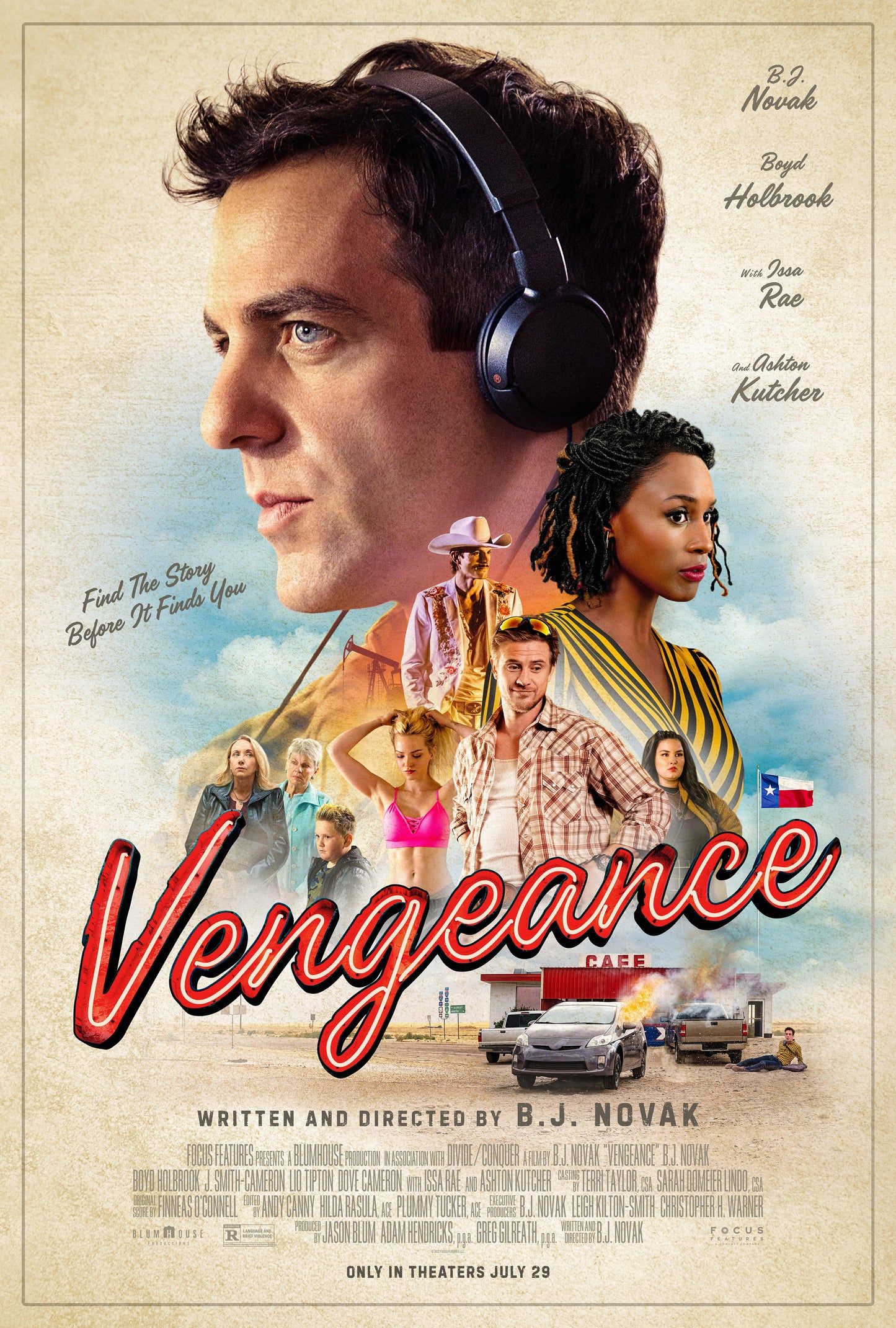 An original cinema / movie poster for the B.J. Novak film Vengeance